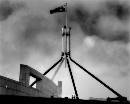 Flagpole Parliament House - 1999 - LELA035